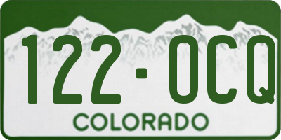 CO license plate 122OCQ