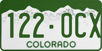 CO license plate 122OCX