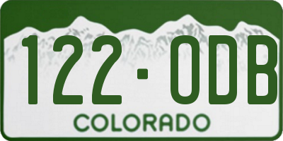 CO license plate 122ODB