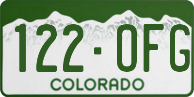 CO license plate 122OFG