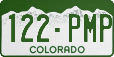 CO license plate 122PMP