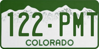 CO license plate 122PMT
