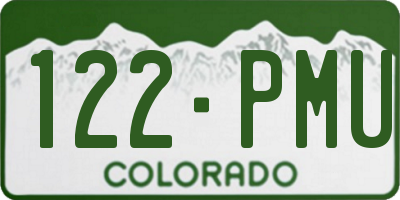 CO license plate 122PMU