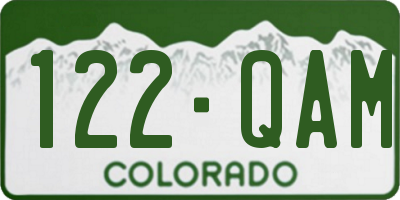 CO license plate 122QAM