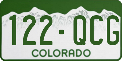 CO license plate 122QCG
