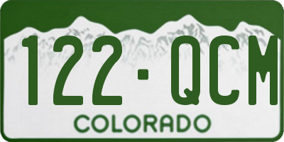 CO license plate 122QCM