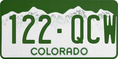 CO license plate 122QCW