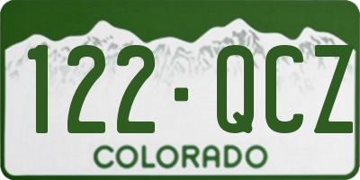 CO license plate 122QCZ