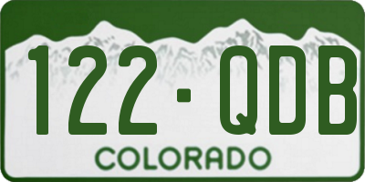 CO license plate 122QDB