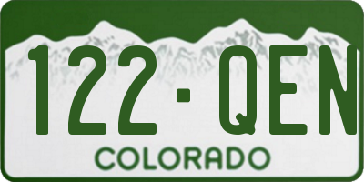 CO license plate 122QEN