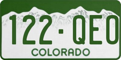 CO license plate 122QEO
