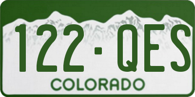 CO license plate 122QES