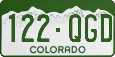 CO license plate 122QGD