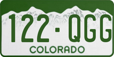 CO license plate 122QGG