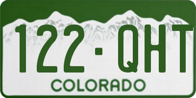 CO license plate 122QHT