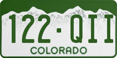 CO license plate 122QII