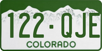 CO license plate 122QJE