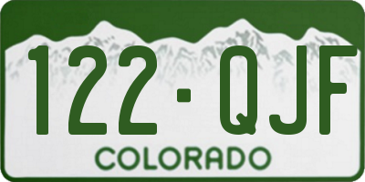 CO license plate 122QJF