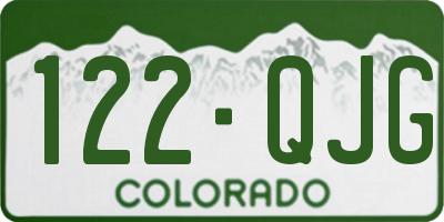 CO license plate 122QJG