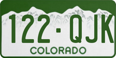 CO license plate 122QJK