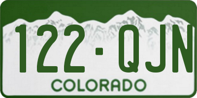 CO license plate 122QJN