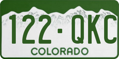 CO license plate 122QKC