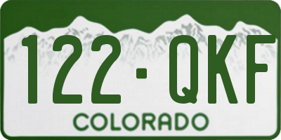 CO license plate 122QKF