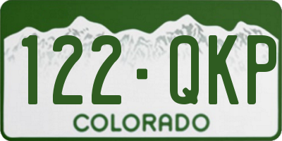 CO license plate 122QKP