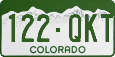 CO license plate 122QKT