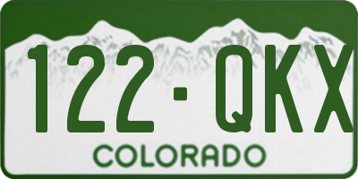CO license plate 122QKX