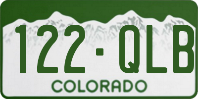CO license plate 122QLB