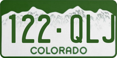 CO license plate 122QLJ