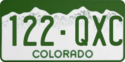 CO license plate 122QXC