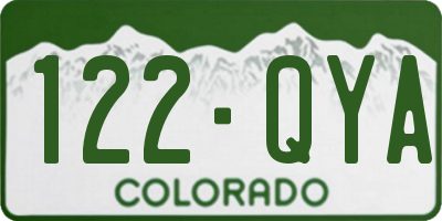 CO license plate 122QYA