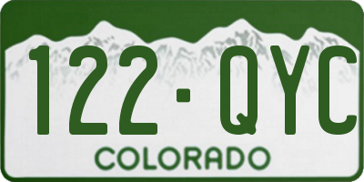 CO license plate 122QYC