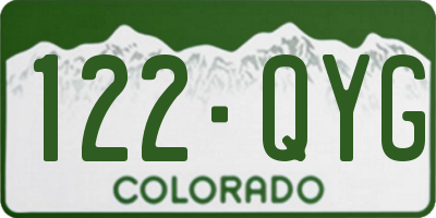 CO license plate 122QYG
