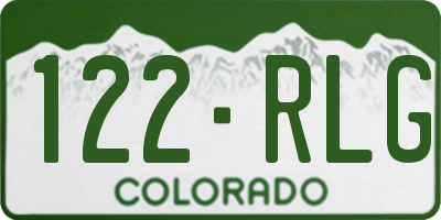 CO license plate 122RLG