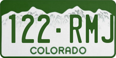 CO license plate 122RMJ