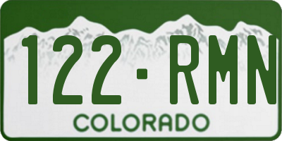CO license plate 122RMN
