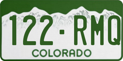 CO license plate 122RMQ