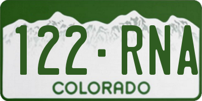 CO license plate 122RNA