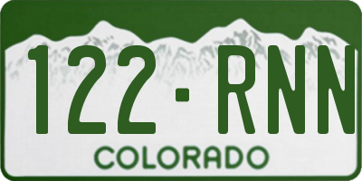 CO license plate 122RNN