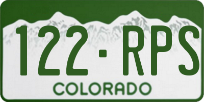 CO license plate 122RPS