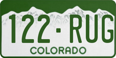 CO license plate 122RUG
