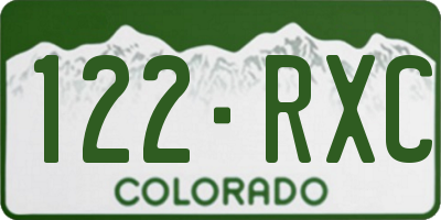CO license plate 122RXC