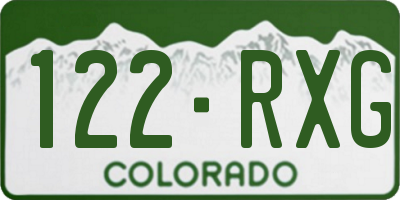 CO license plate 122RXG