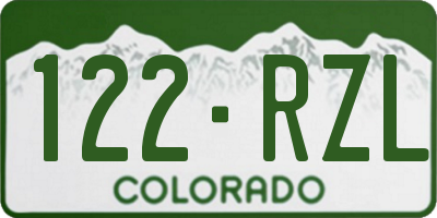 CO license plate 122RZL