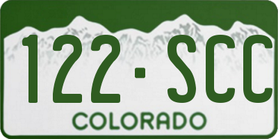 CO license plate 122SCC
