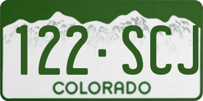 CO license plate 122SCJ