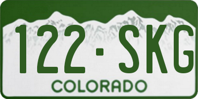 CO license plate 122SKG